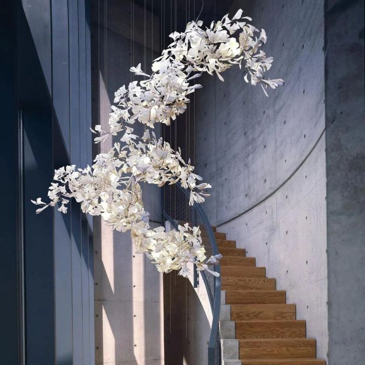Ceramic Ginkgo Luxury Chandelier Style H