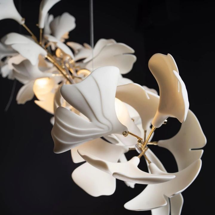 Ceramic Ginkgo Luxury Chandelier Style IC