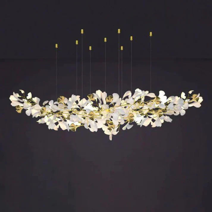 Ginkgo Ceramic A Branch Chandelier