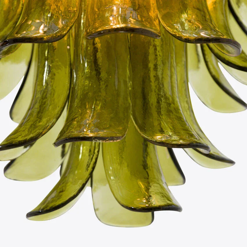Green Petalo Murano Chandelier