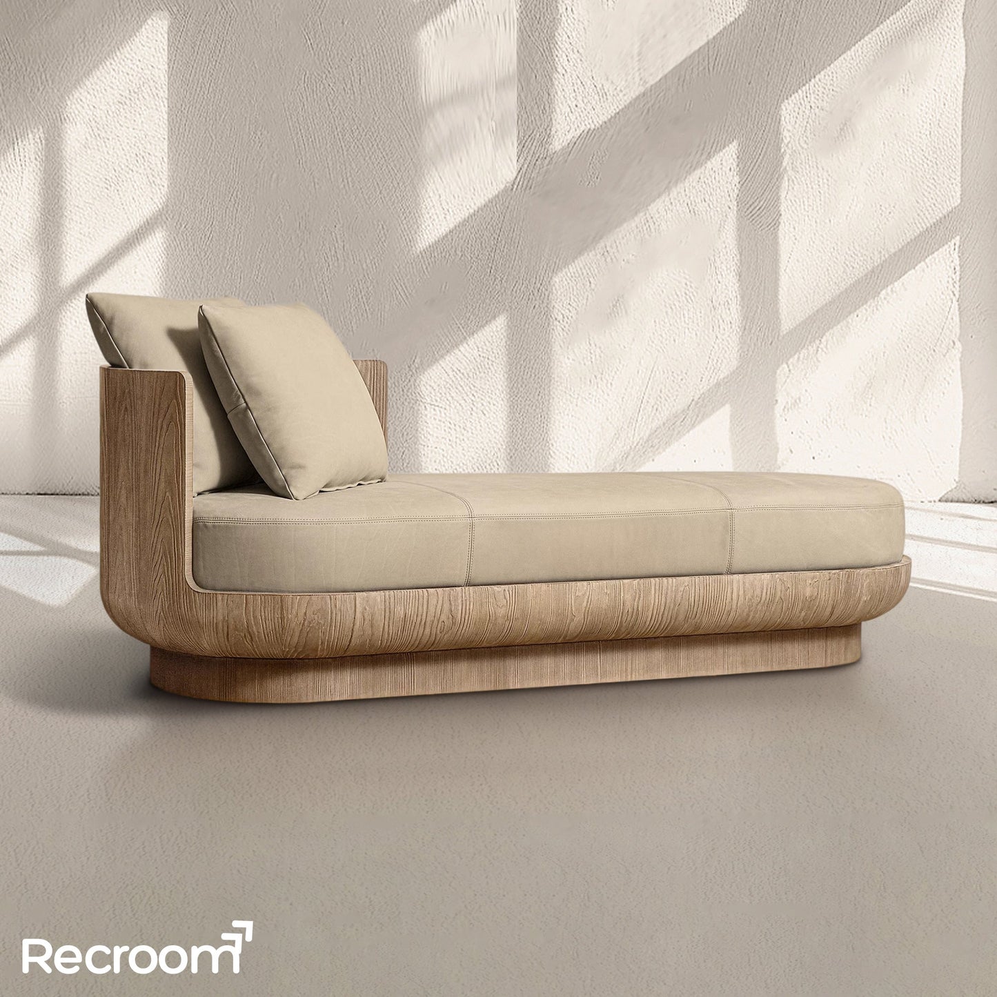 Cira Leather Left-Arm Daybed