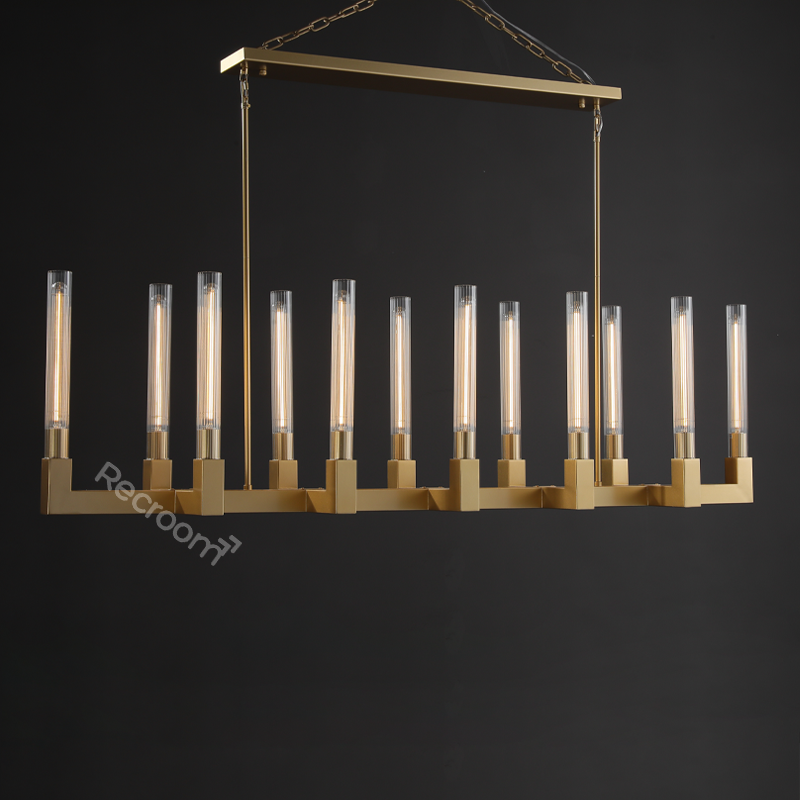 Cannel Linear Chandelier 67"