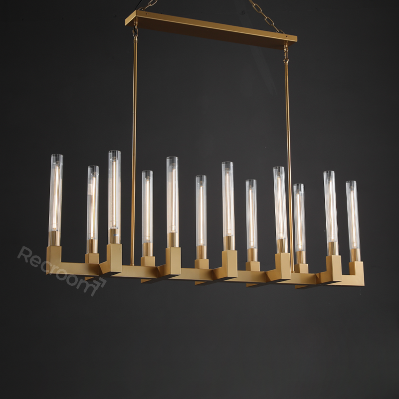Cannel Linear Chandelier 55"
