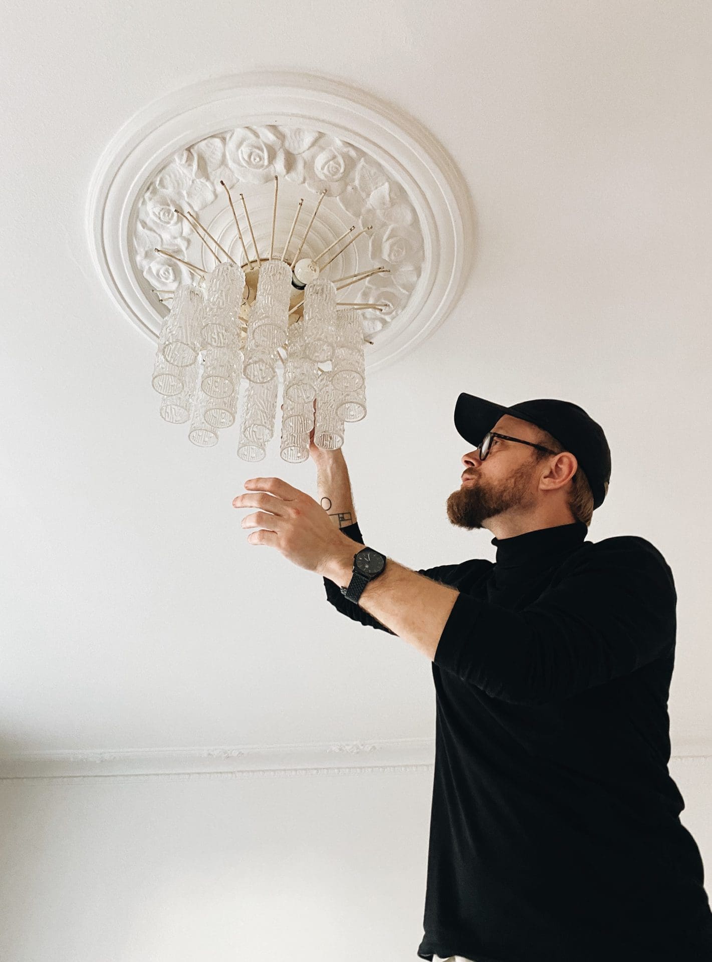 Vintage – Murano chandelier for Venini – 1970 – Transparent