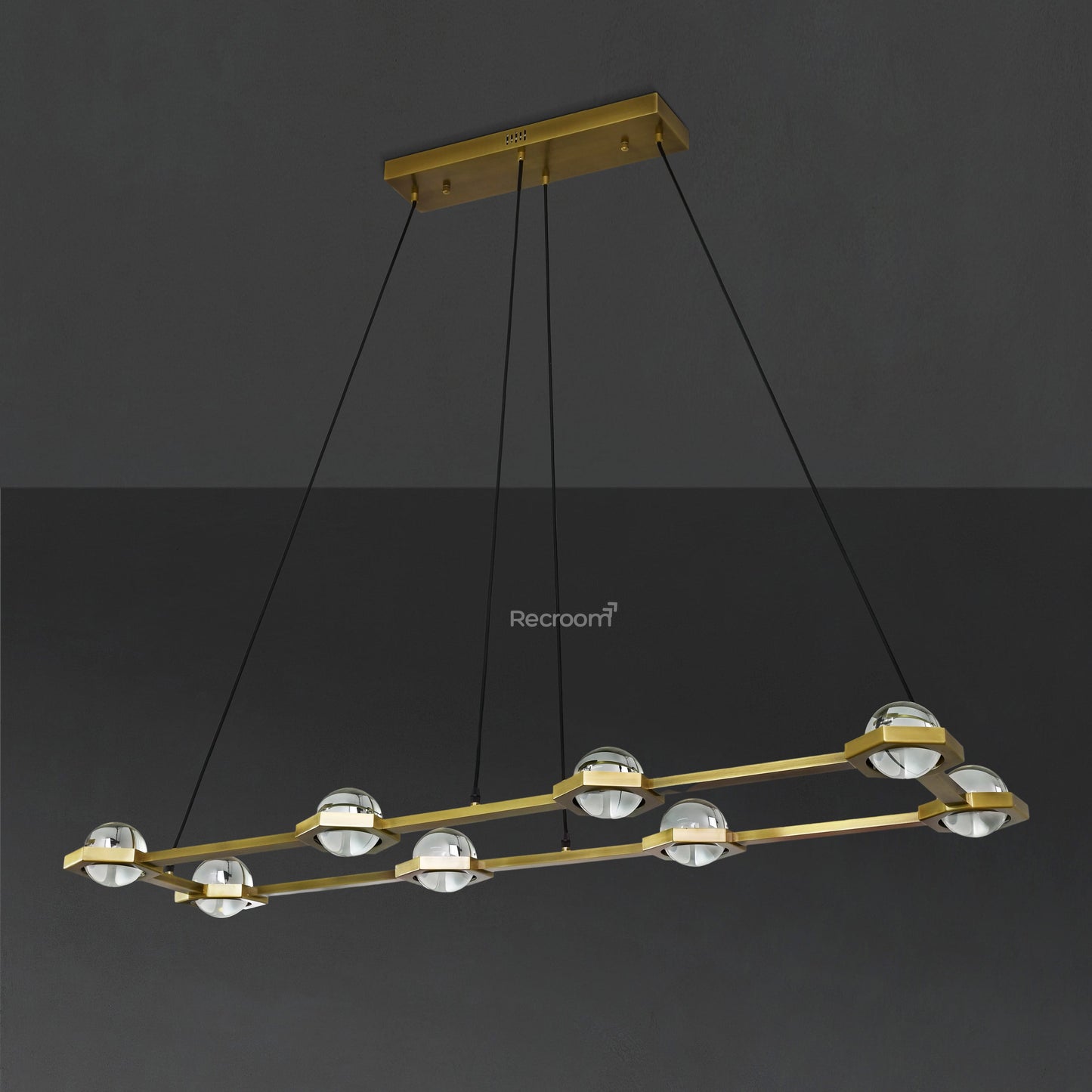 Eclitant Rectangular Chandelier 54"