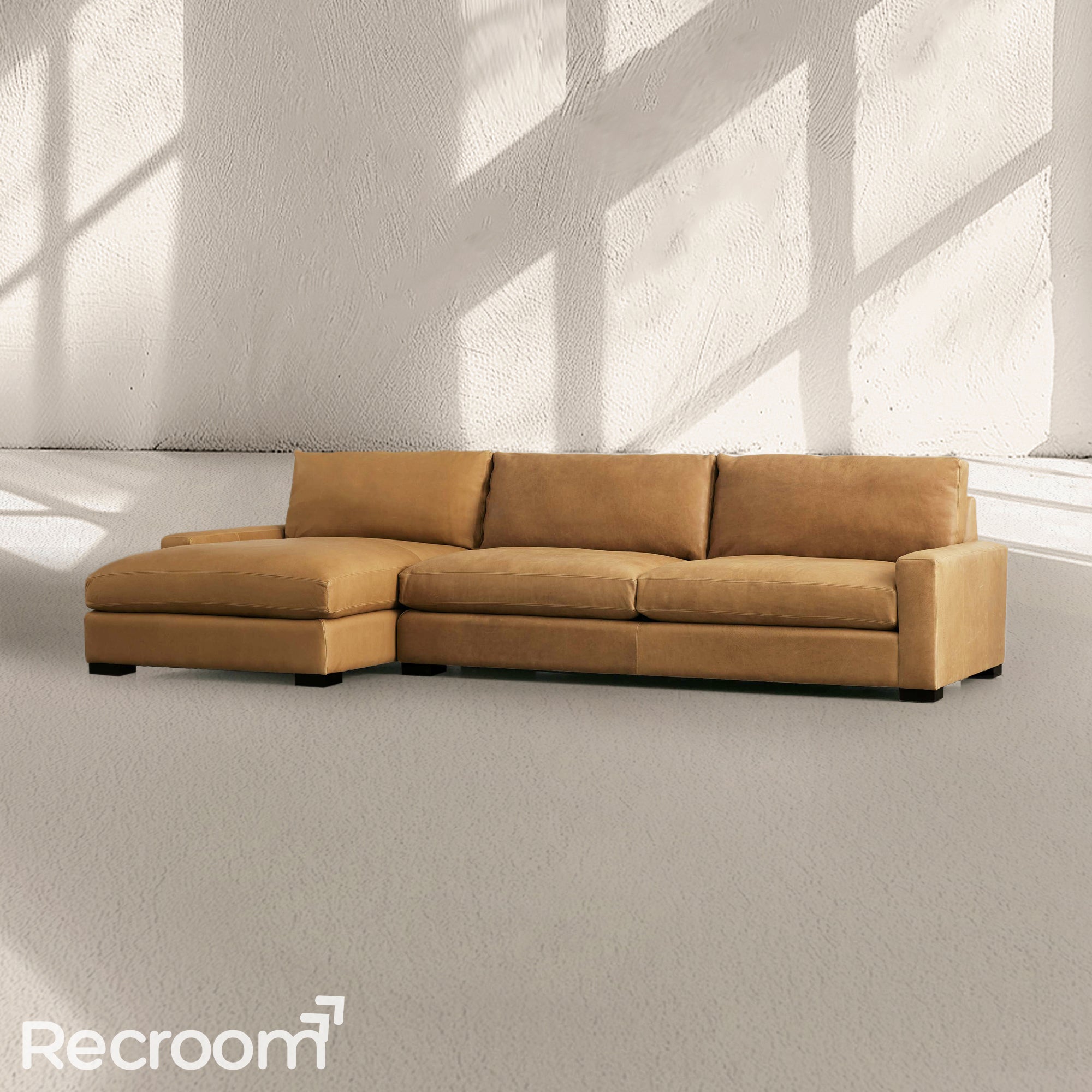 Rellington Leather Two-Piece Chaise Sectional
