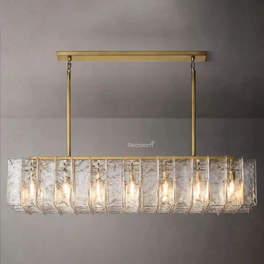 Latticy Retangular Chandelier 67"