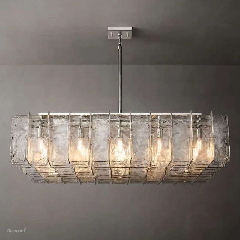 Latticy Rectangular Chandelier 49"