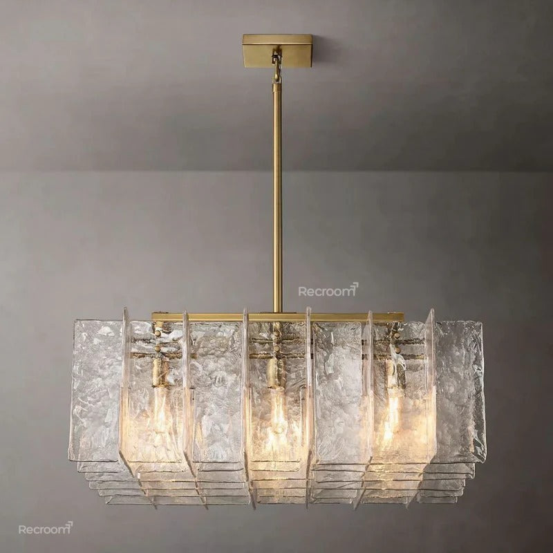 Latticy Square Chandelier 36"