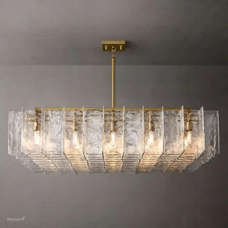 Latticy Square Chandelier 60"