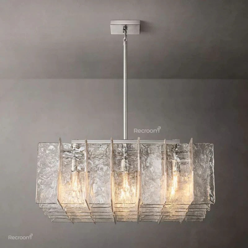 Latticy Square Chandelier 36"