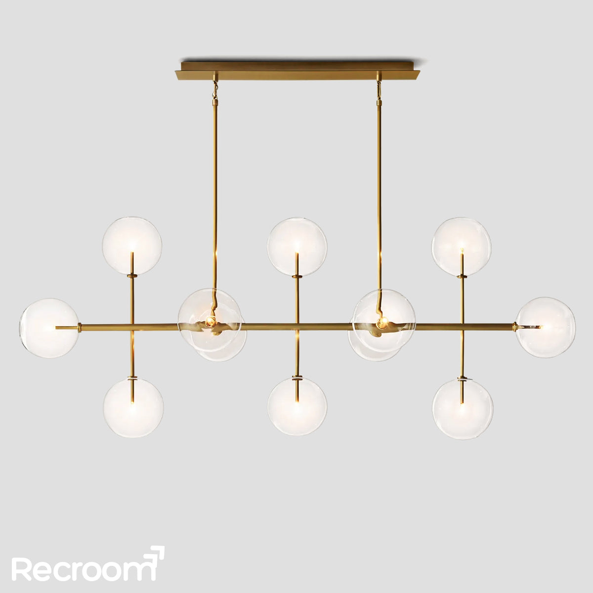 Glass Global Mobile Linear Chandelier 72''