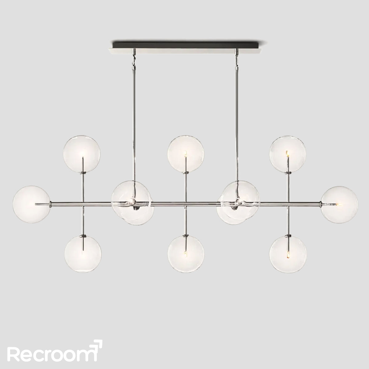 Glass Global Mobile Linear Chandelier 72''