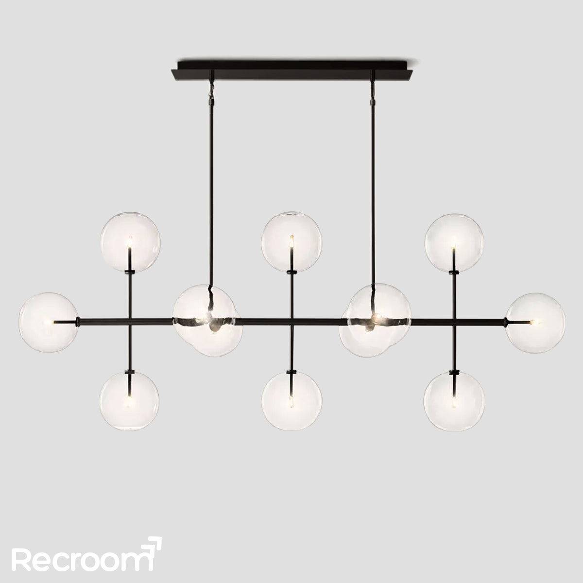 Glass Global Mobile Linear Chandelier 72''