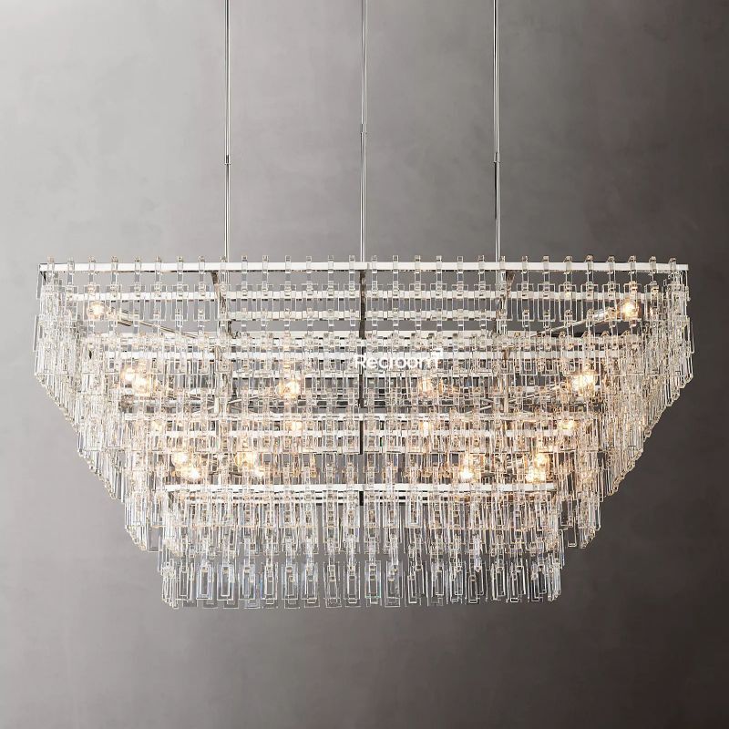 Marige Tiered Rectanglar Chandelier 60” 72“
