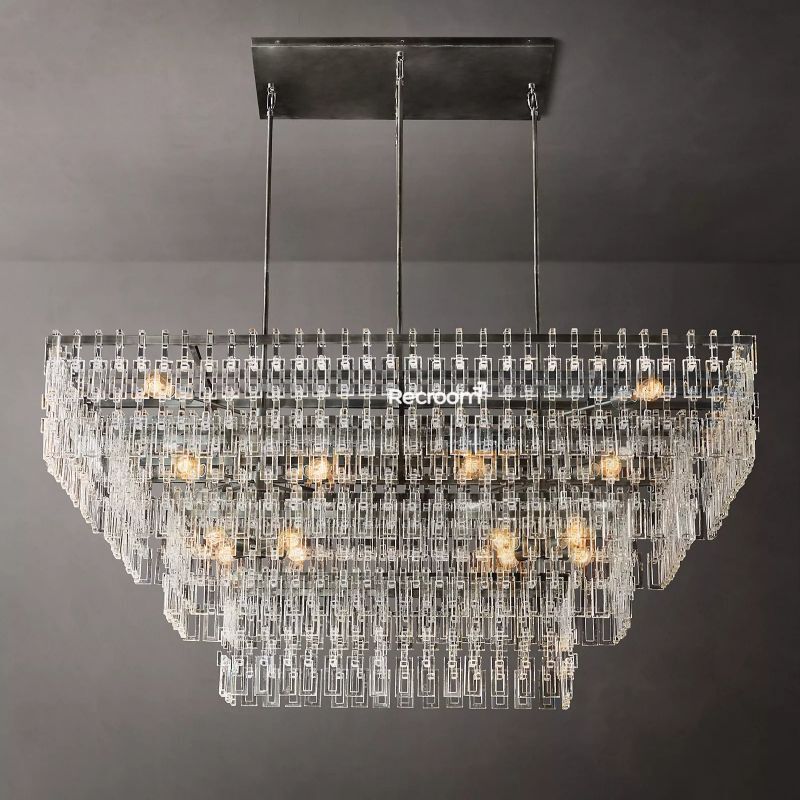 Marige Tiered Rectanglar Chandelier 60” 72“