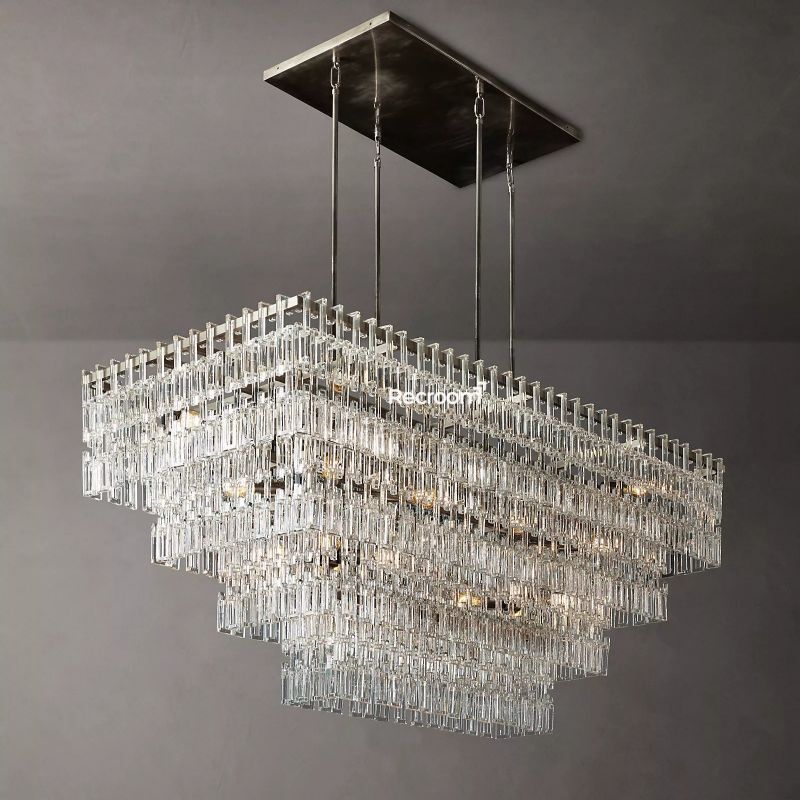 Marige Tiered Rectanglar Chandelier 60” 72“