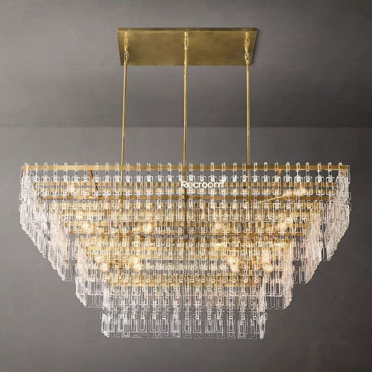 Marige Tiered Rectanglar Chandelier 60” 72“
