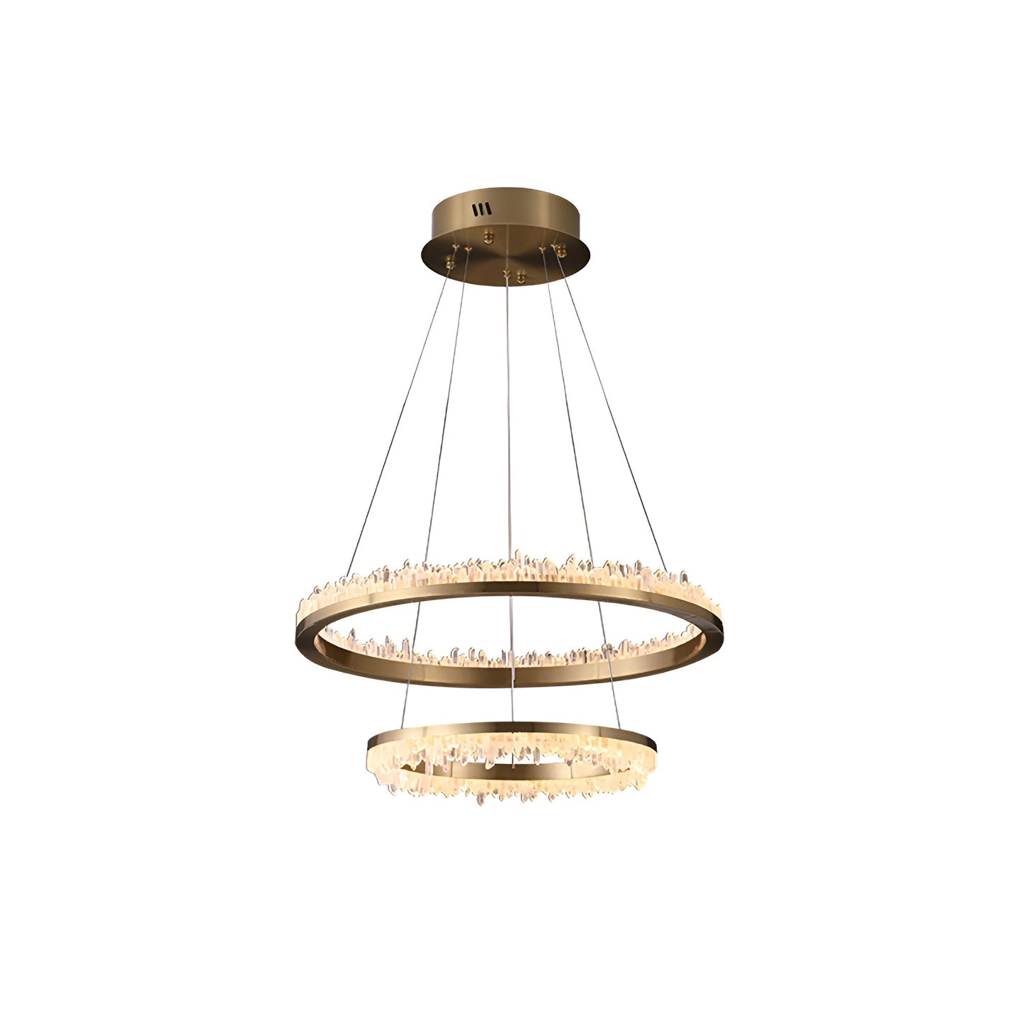 Cervine Minimalistic Crystal Quartz LED Chandelier