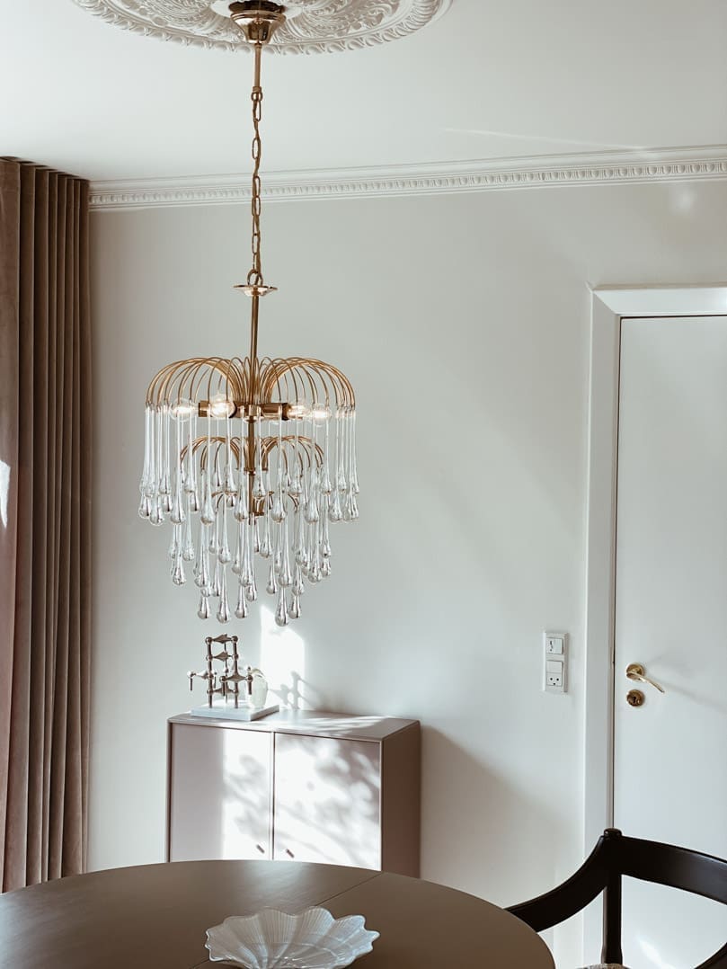 Vintage – Murano chandelier – Teardrop – 68 drops – Clear