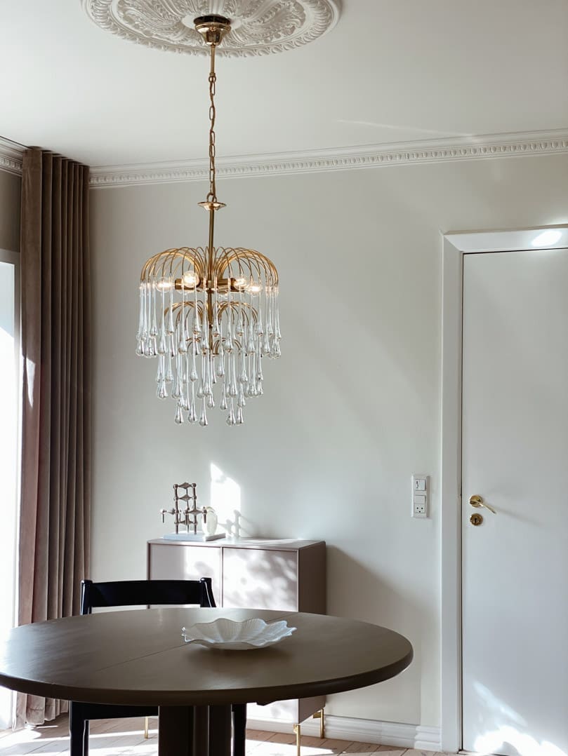 Vintage – Murano chandelier – Teardrop – 68 drops – Clear