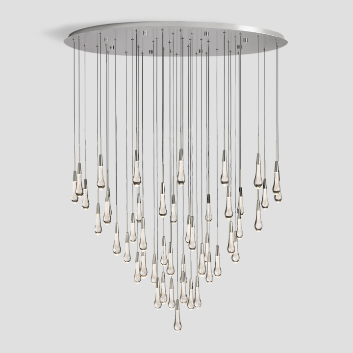 Solitaire Round Chandelier 38"D