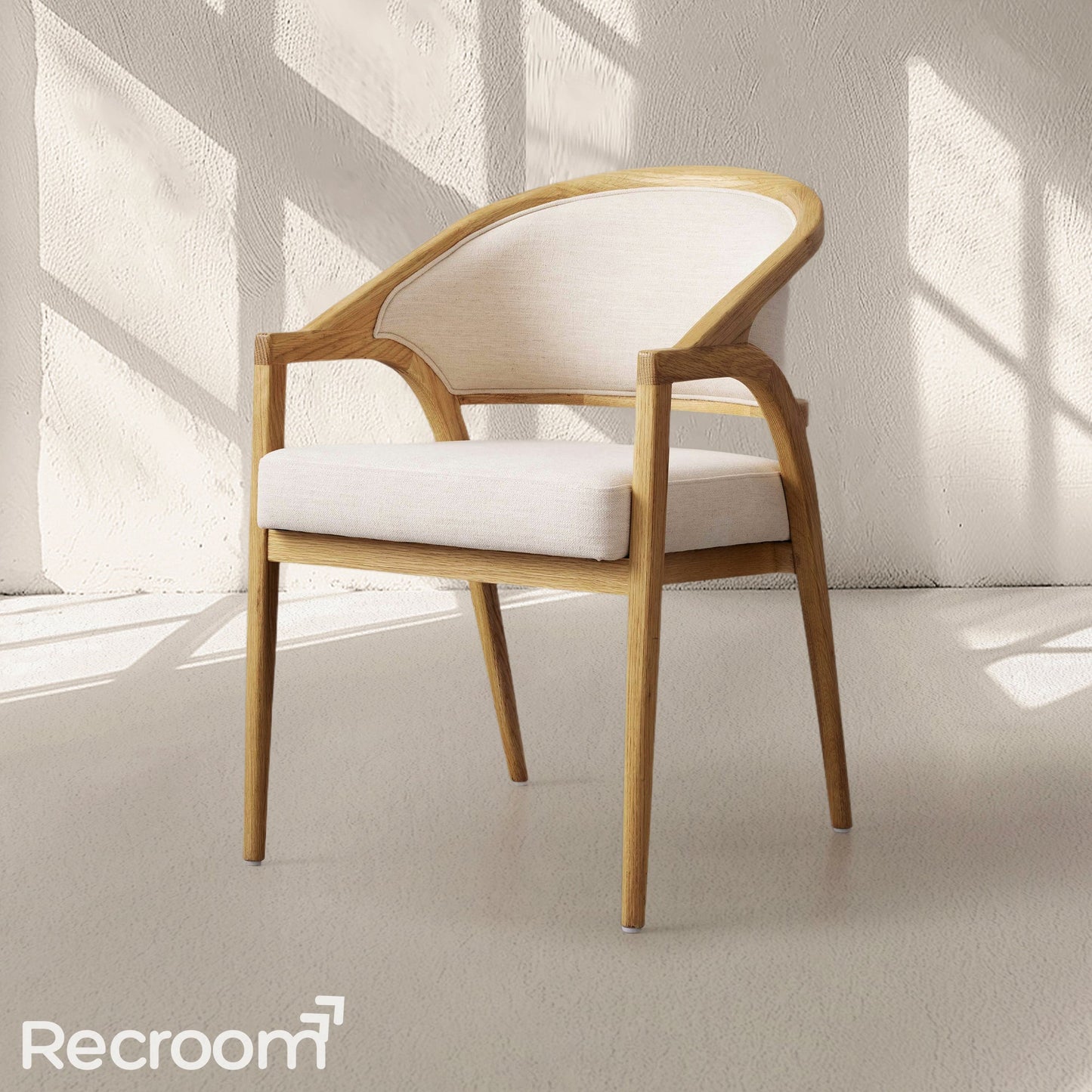 Artmee Upholstered Back Dining Arm Chair