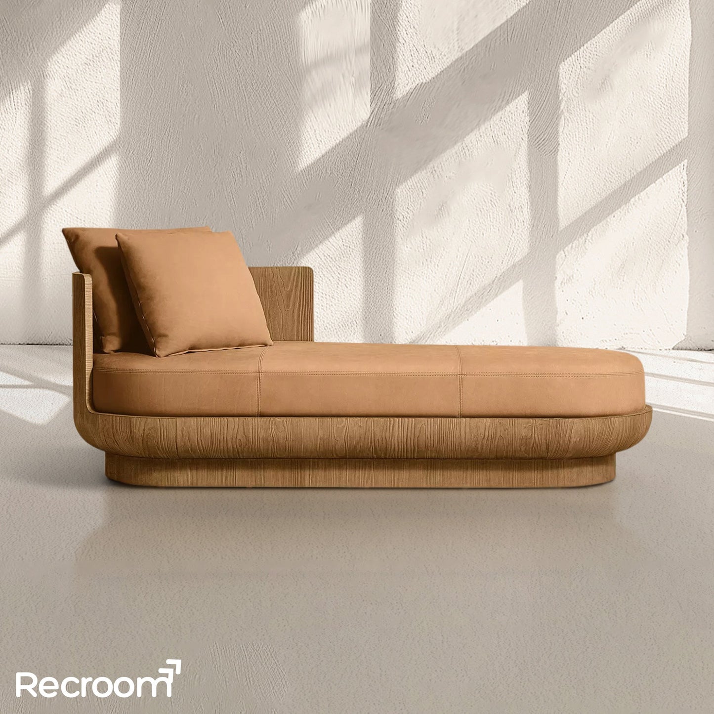 Cira Leather Left-Arm Daybed