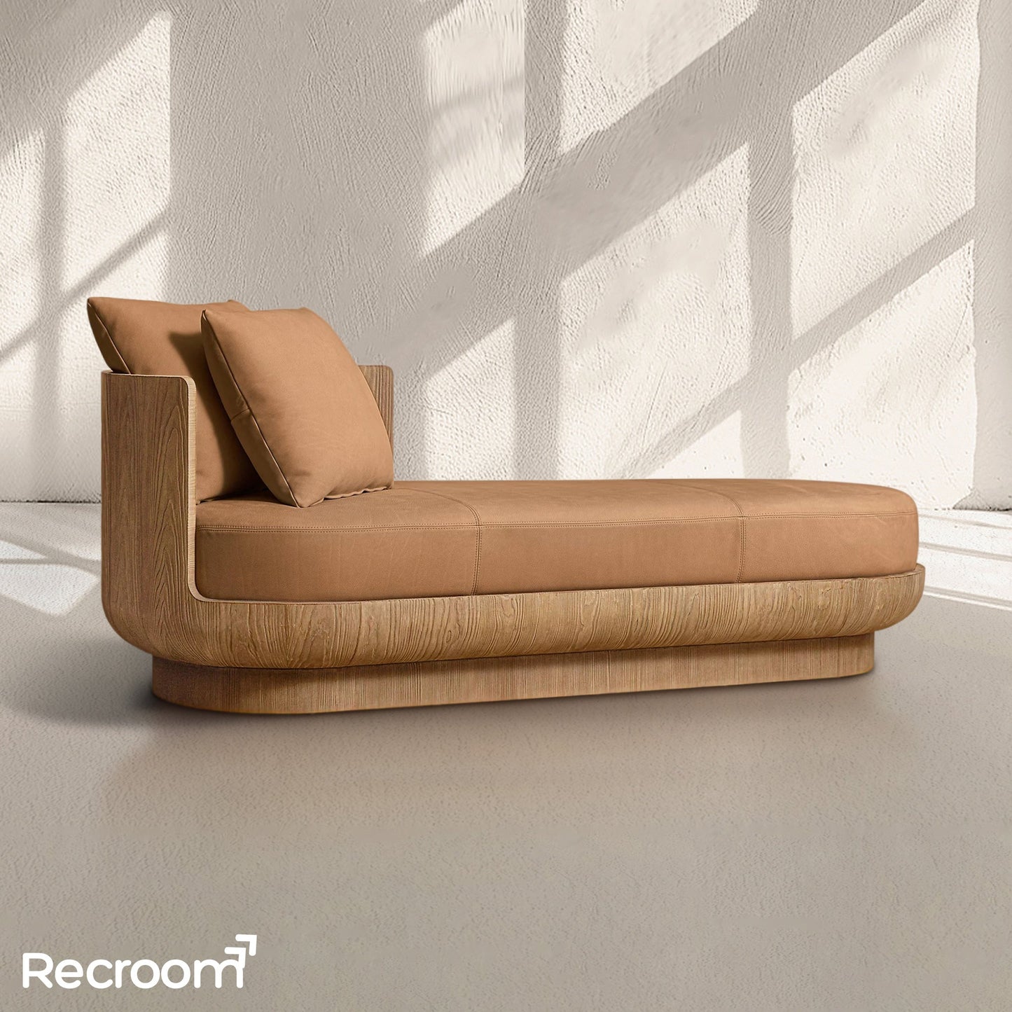 Cira Leather Left-Arm Daybed