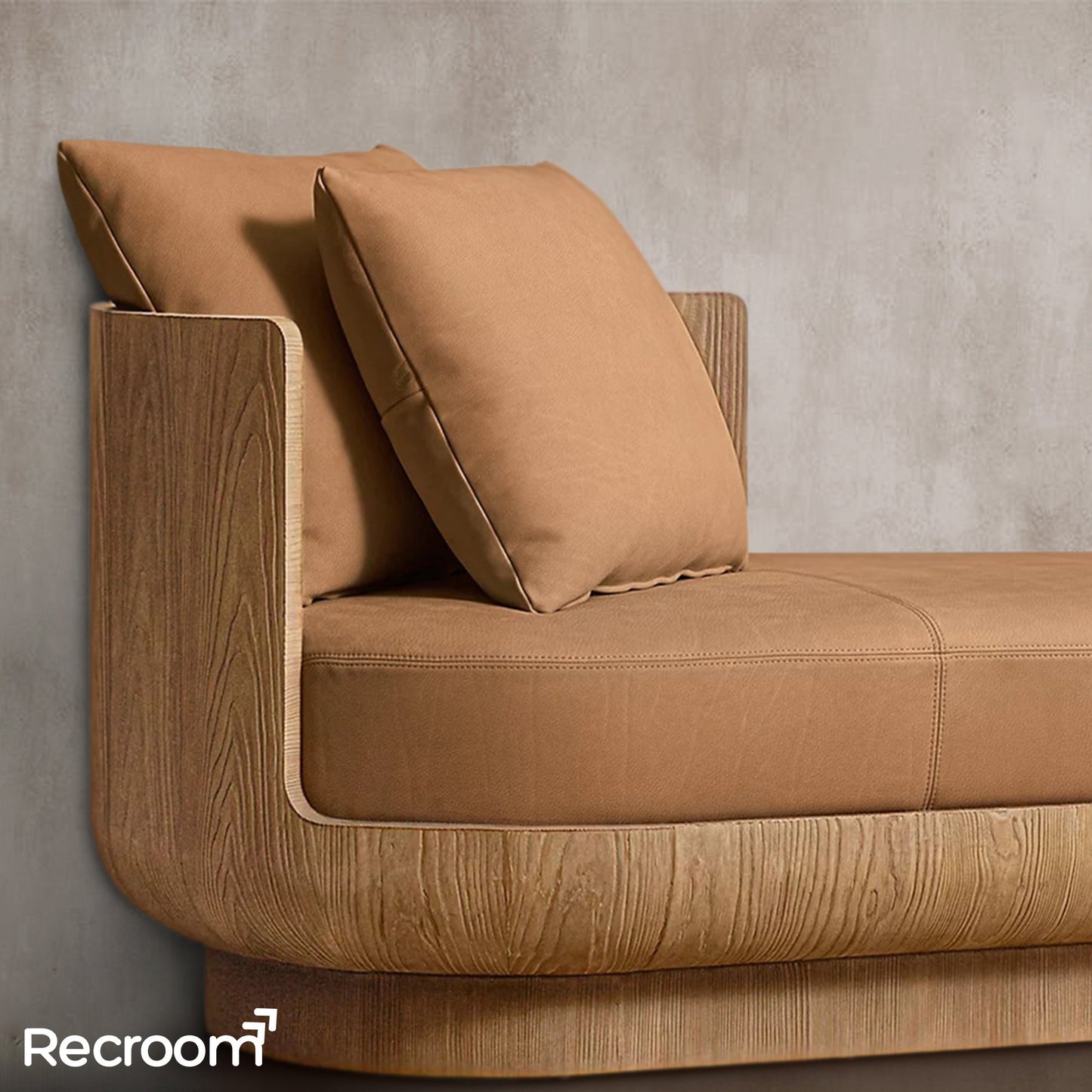 Cira Leather Left-Arm Daybed