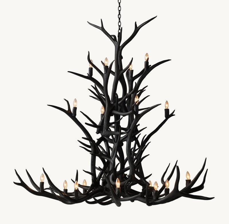 Natural Antler Chandelier 66”