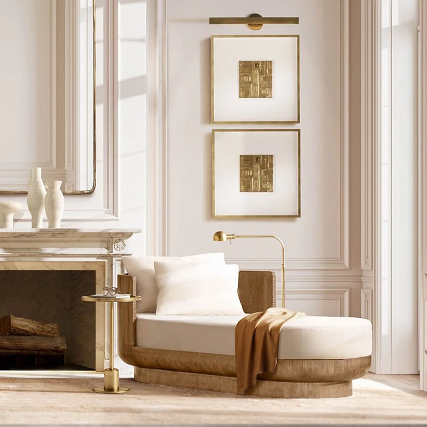 Cira Fabric Left-Arm Daybed