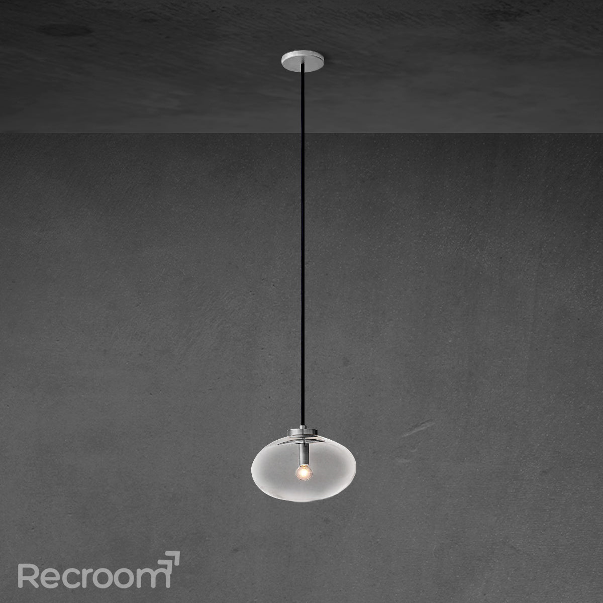 Cabretten Clear Glass Pendant 10"