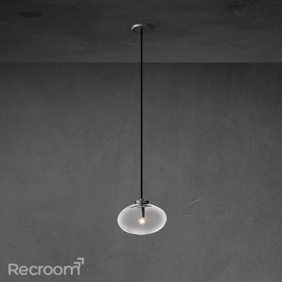 Cabretten Clear Glass Pendant 10"