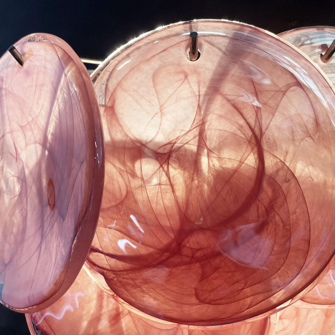 Pink Vintage Murano Glass Wall Lamp