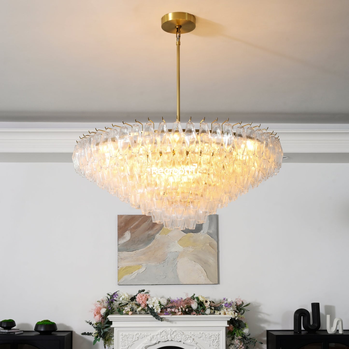 Chia Round Tired Chandelier 47"