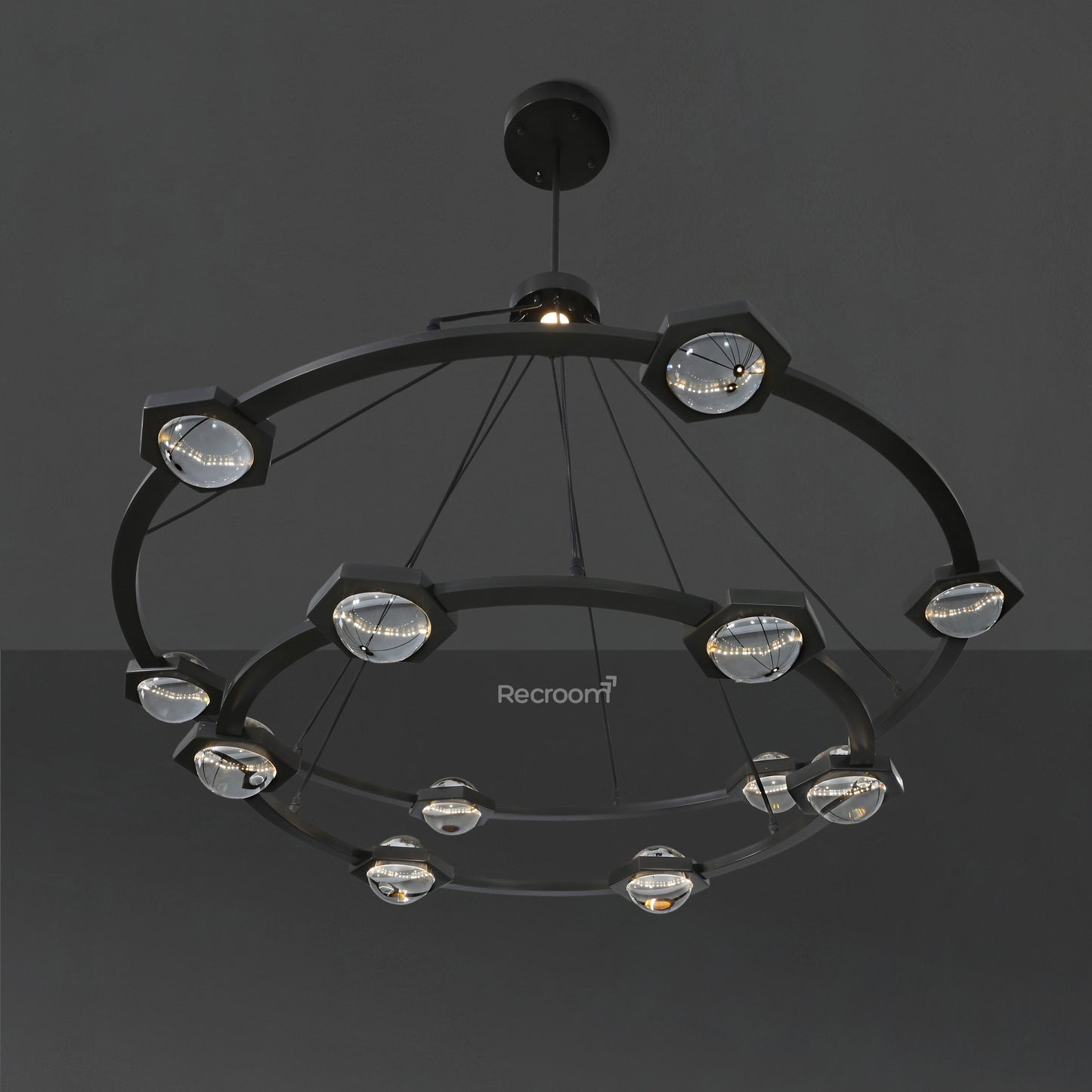 Eclitant Two-Tier Round Chandelier 60"