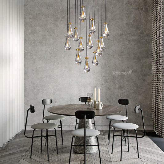 Raindrop Round Chandelier 36"