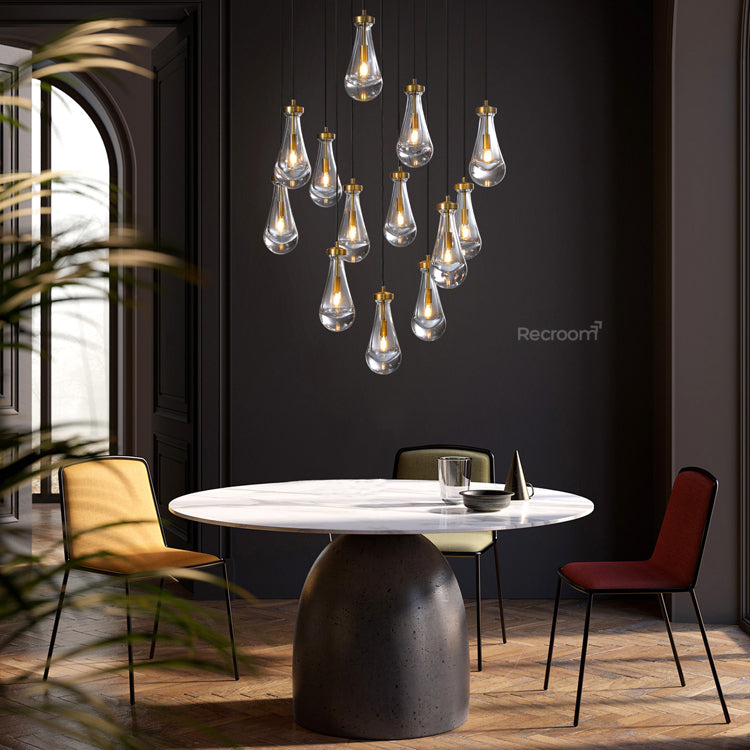 Raindrop Round Chandelier 36"