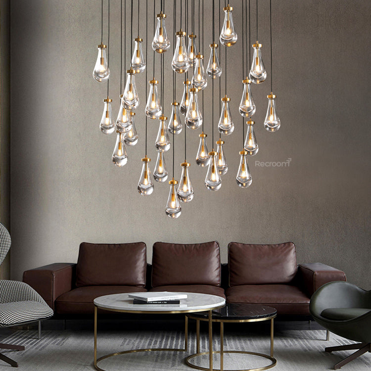 Raindrop Round Chandelier 60"