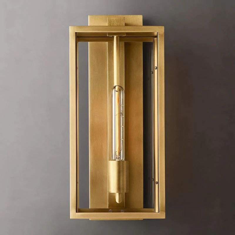 Backman Outdoor Square Lantern Bedroom Wall Sconce 18"