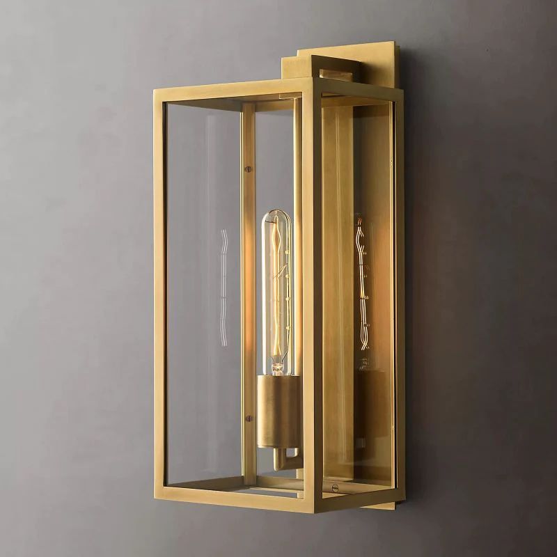 Backman Outdoor Square Lantern Bedroom Wall Sconce 18"