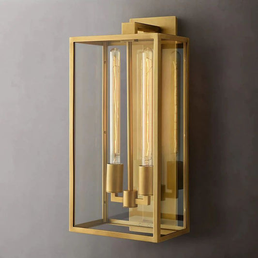 Backman Outdoor Square Lantern Bedroom Wall Sconce 28"