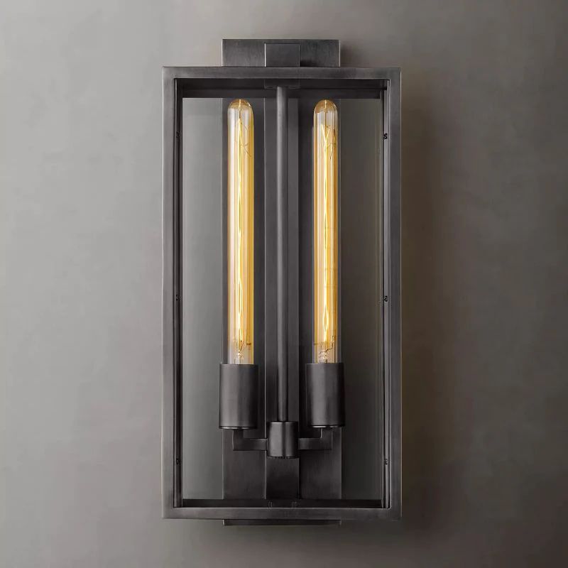 Backman Outdoor Square Lantern Bedroom Wall Sconce 28"