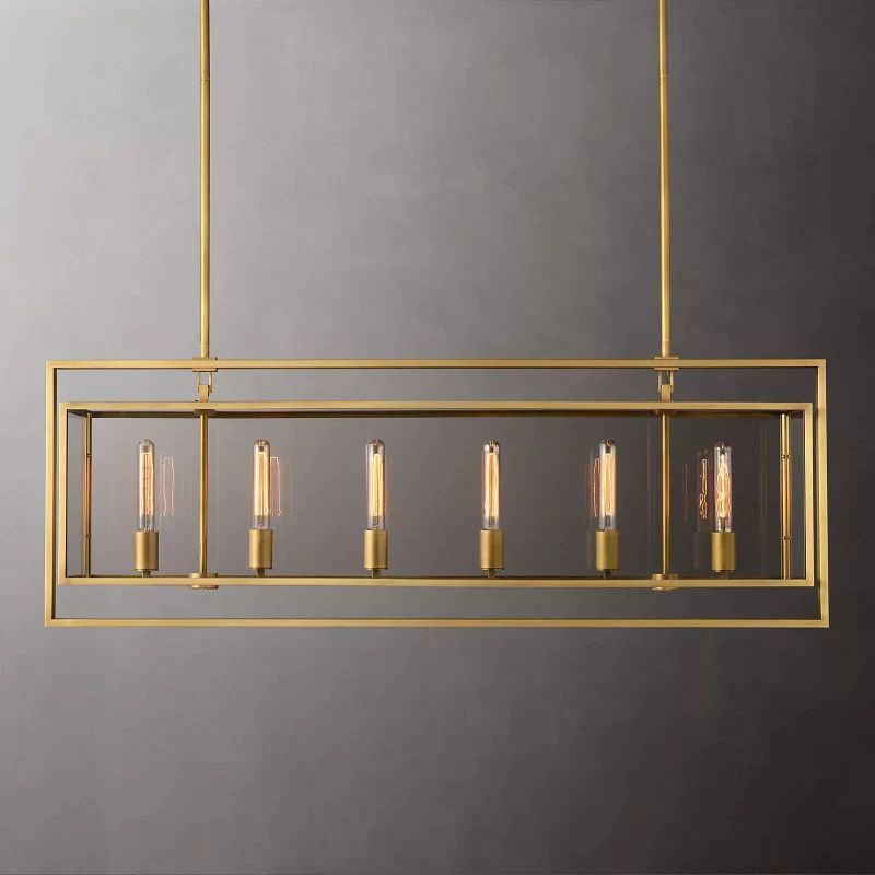 Backman Vintage Rectangle Chandelier 54"
