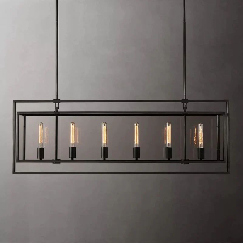 Backman Vintage Rectangle Chandelier 54"