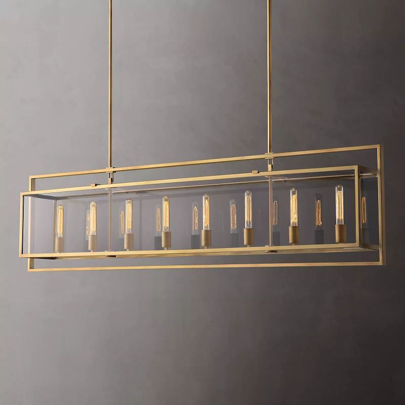 Backman Vintage Rectangle Chandelier 72"