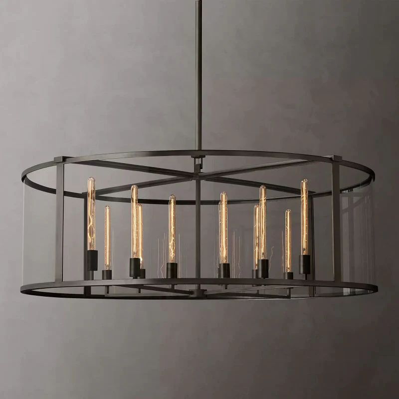 Backman Vintage Round Chandelier 55"