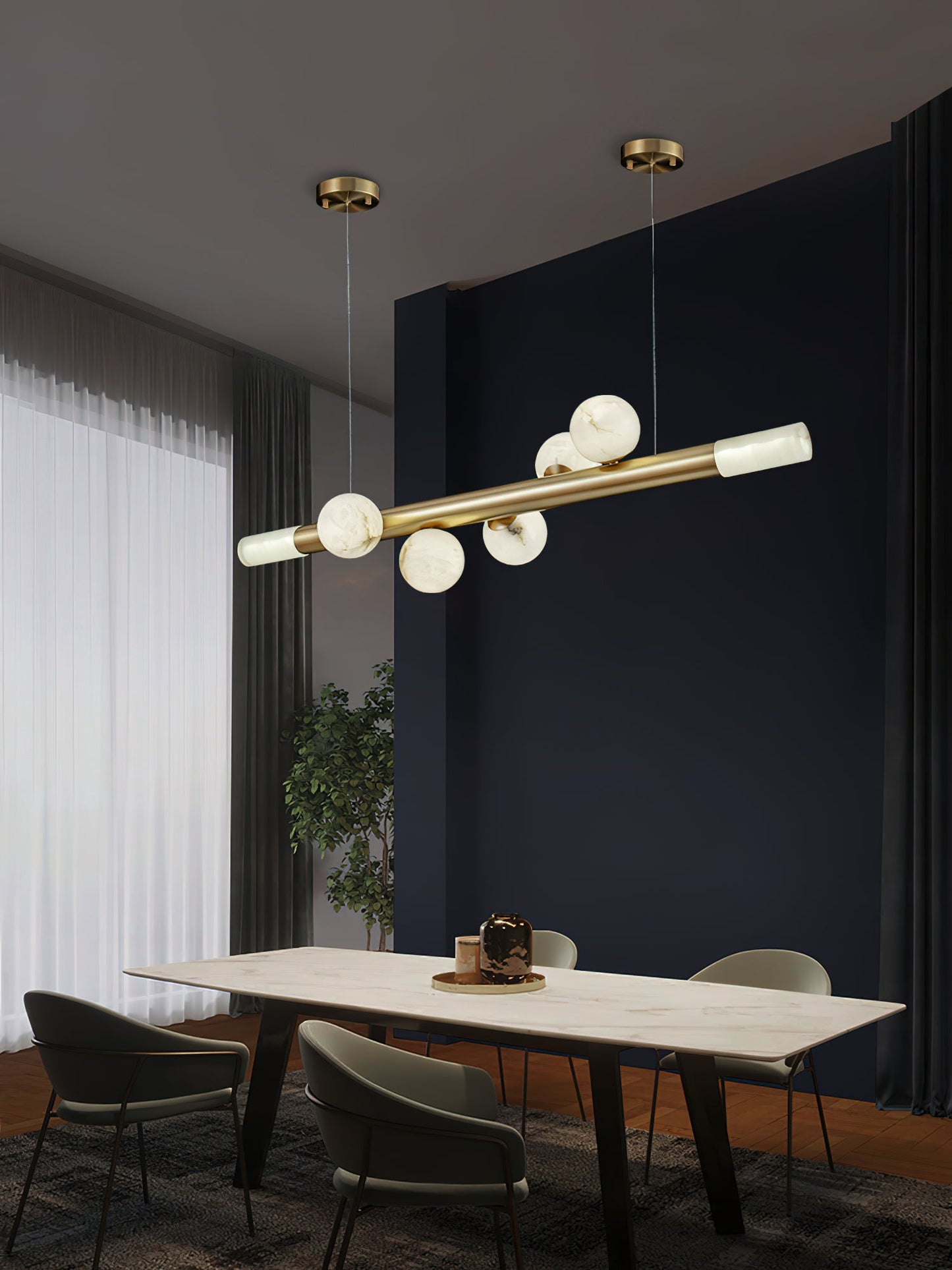 Alabaster Carrara Pendant Light