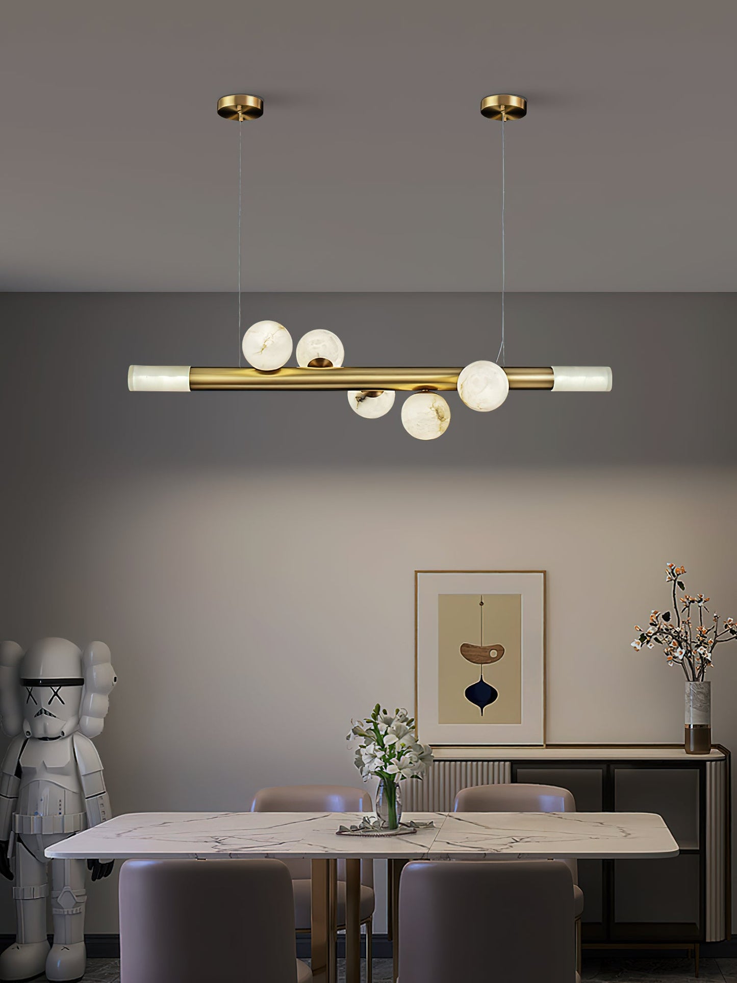 Alabaster Carrara Pendant Light